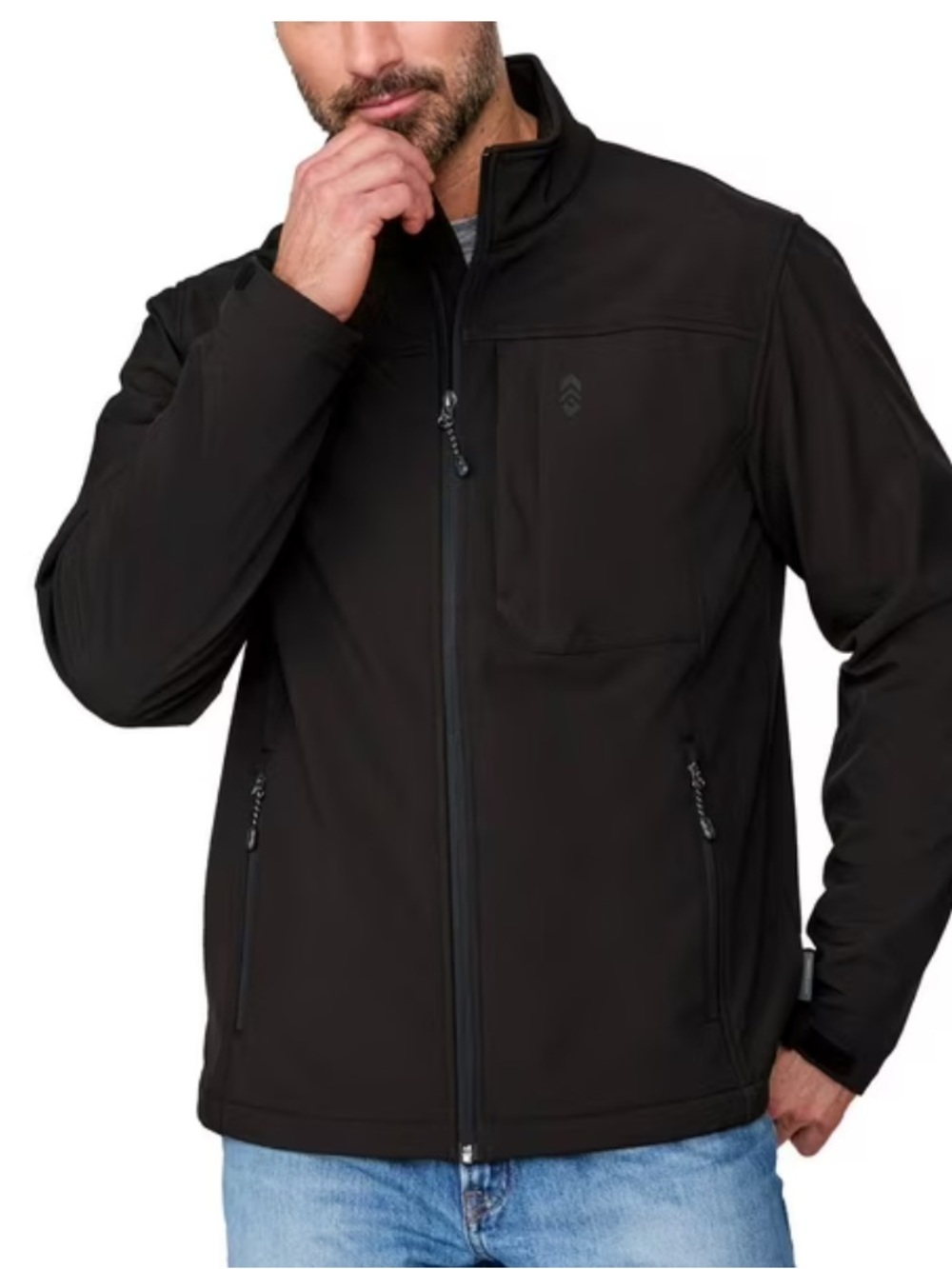 Free Country Men's Black Performance Softshell Jacket